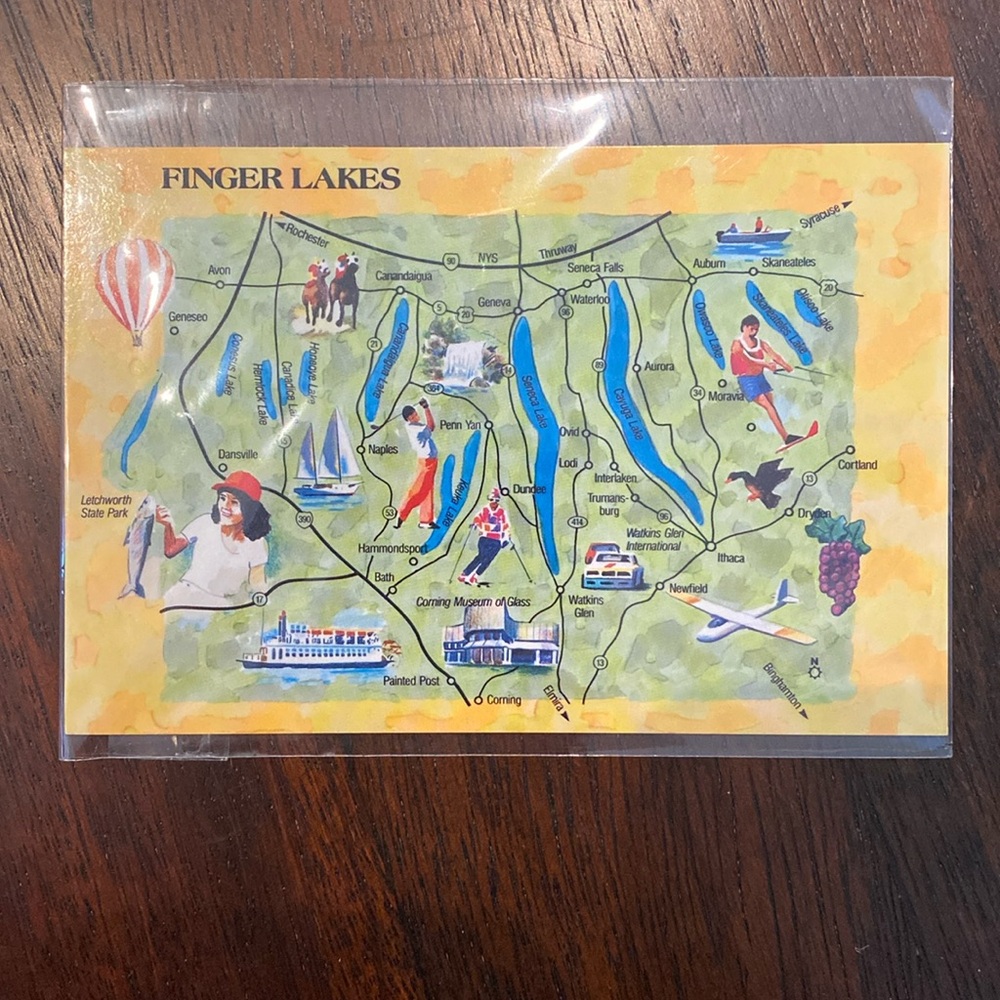 Finger Lakes Vintage Postcard